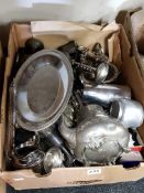 GOOD BOX OF SILVER PLATE