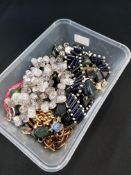 BOX OF COSTUME JEWELLERY