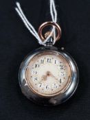 EARLY POCKET WATCH WITH YELLOW METAL MOUNTS