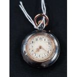 EARLY POCKET WATCH WITH YELLOW METAL MOUNTS