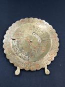 ANTIQUE BRASS DESK CALENDAR