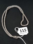 VINTAGE HEAVY SILVER ROPE CHAIN