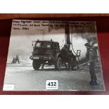 ORIGINAL NORTHERN IRELAND TROUBLES OPERATION BANNER PHOTO SHOWING THE BRITISHA ARMY USING A