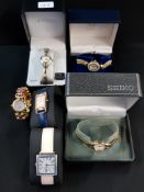 6 ASSORTED FASHION WATCHES SOME BOXED