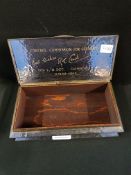RARE 1945 CCG COMMISION FOR CONTROL OF GERMANY (BRITISH SECTOR) SILVER PLATED CIGAR BOX