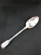 LARGE AND HEAVY GEORGIAN SILVER SERVING SPOON BY WILLIAM CHAWNER LONDON