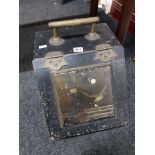 ANTIQUE METAL COAL SCUTTLE