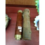 WILSON AND DIXEY, LOMON TELESCOPE WITH LEATHER CASE