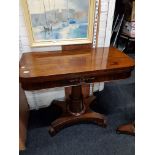 WILLIAM IV ROSEWOOD CARD TABLE