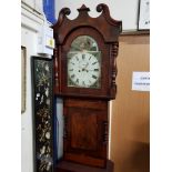 VICTORIAN LONG CASED CLOCK GOOD CONDITION