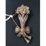 VICTOIAN TUSSIE MUSSIE POSEY BROOCH