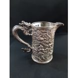 ANTIQUE SILVER ORIENTAL JUG 219G TOTAL