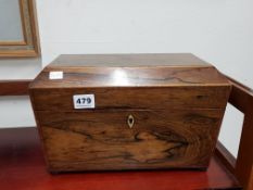 GEORGIAN ROSEWOOD INLAID CADDY