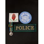 RARE RUC SENIOR OFFICERS PIN BADGE, POLICE PATCH, MINIATURE SERVICE MEDAL, 1999 RUC/UN BOSNIA BADGE,