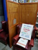 VINTAGE FOLDING CONFESSION SCREEN FROM CRUMLIN ROAD JAIL. THERE WAS ONLY ONE CHAPEL AND CONFESSION