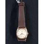 GENTS 9CT GOLD WRISTWATCH