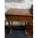 REGENCY INLAID ROSEWOOD WORK TABLE