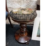 VICTORIAN ROSEWOOD REVOLVING PIANO STOOL