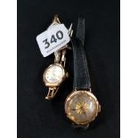 2 9 CARAT GOLD CASED WATCHES