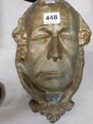 19TH CENTURY PLASTER WALL MASK OF DISRAELI