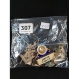 BAG OF BADGES, MEDALS ETC