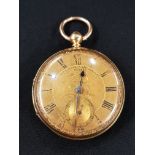 GENTS 18 CARAT GOLD WATCH BY THOMAS RUSSELL LONDON HALLMARKED 1871