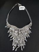 VINTAGE DIAMONTE DRESS NECKLACE