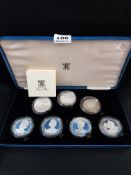 QUEEN MOTHER 80TH BIRTHDAY SILVER PROOF SET