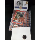 4 SHEETS OF COINS AND COIN COVERS