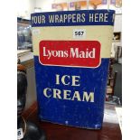 1960s LYONS MAID ADVERTISING BIN