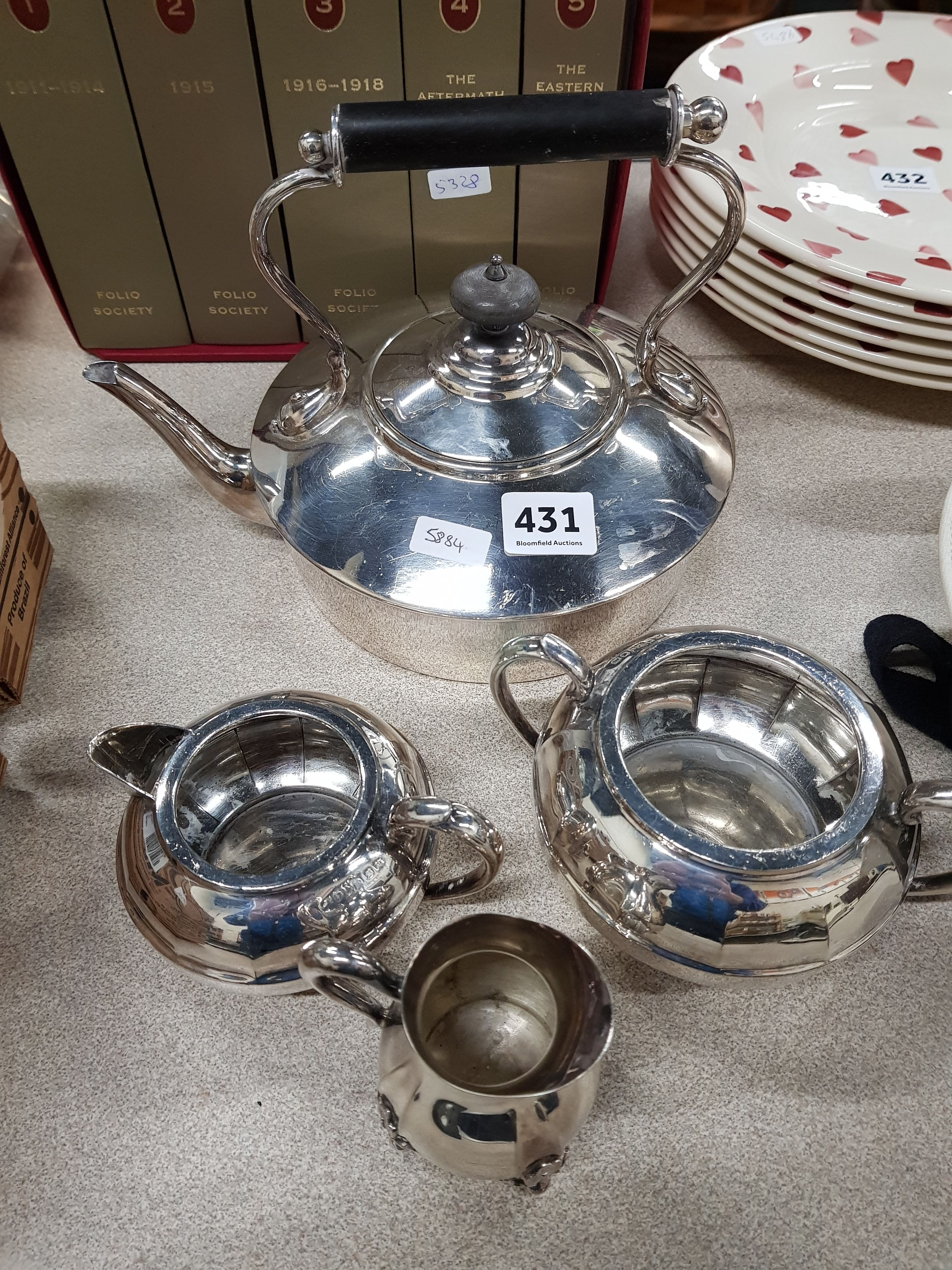 VICTORIAN PLATED TEA SET