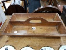ANTIQUE PINE CUTLERY TRAY