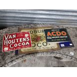 QUANTITY OF ENAMEL SIGNS