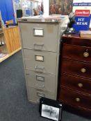 OLD METAL FILING CABINET