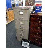 OLD METAL FILING CABINET