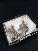 2 VINTAGE MARCASITE BROOCHES