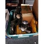 BOX OF PHOTOGRAPHIC EQUIPMENT