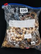 BAG OF COSTUME JEWELLERY