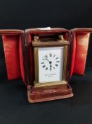 ANTIQUE CARRIAGE CLOCK AND CASE CHARLES FRODSHAM LONDON