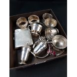 JOB LOT OF SILVER WARE AND SILVER JEWELLERY CIRCA 685 GMS