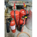 4 FIRE EXTINGUISHERS