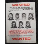 ROYAL ULSTER CONSTABULARY WANTED POSTER