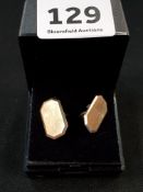 PAIR OF ANTIQUE GOLD ON SILVER CUFF LINKS