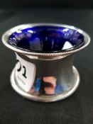 DUBLIN GEORGIAN SILVER RING WITH BLUE LINER