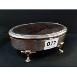 ANTIQUE SILVER AND TORTOISE SHELL TRINKET BOX