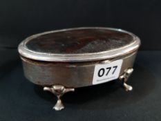 ANTIQUE SILVER AND TORTOISE SHELL TRINKET BOX