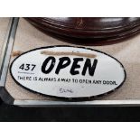 CAST IRON OPEN SIGN