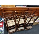 SET OF 6 CHURCH CHAIRS GOOD CONDITION