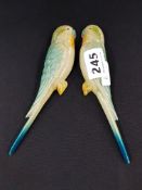 PAIR 1920/30 BUDGIE WALL PLAQUES