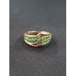 9 CARAT GOLD AND PERIDOT RING